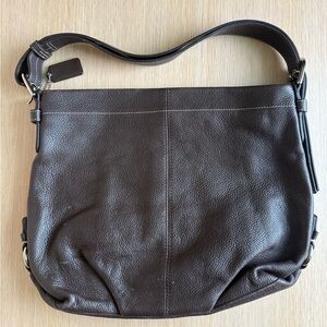 Coach Dark Brown Leather Shoulder Bag
